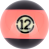 Aramith BLACK Replacement Ball – #12 | Golden Break Billiards